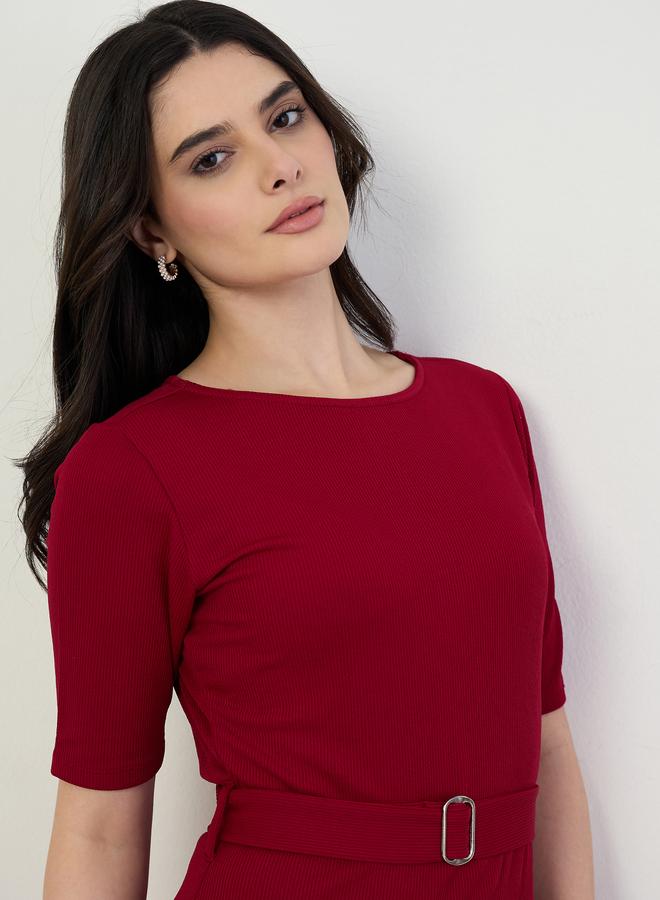 ستايلي فستان ميدي بحافة ذيل السمكة - Image 4